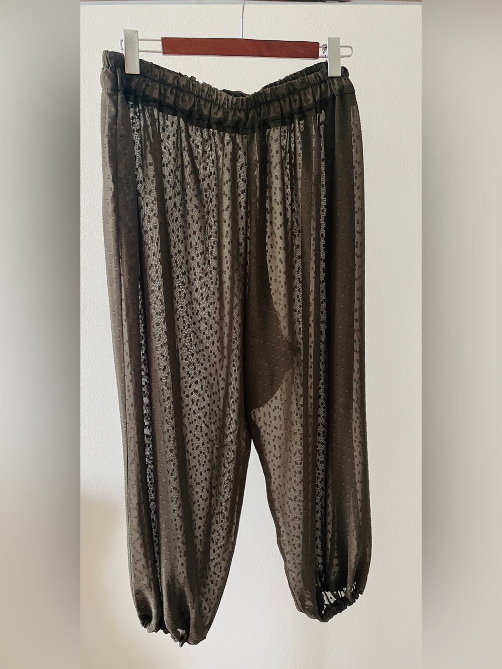 Plus Size Women’s Sheer See Through Elastic Waist Cropped Pants Beach Cover Up